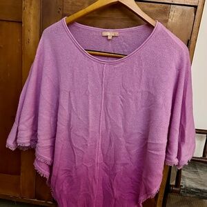 Cashmere Pink/Lavender ombré Poncho